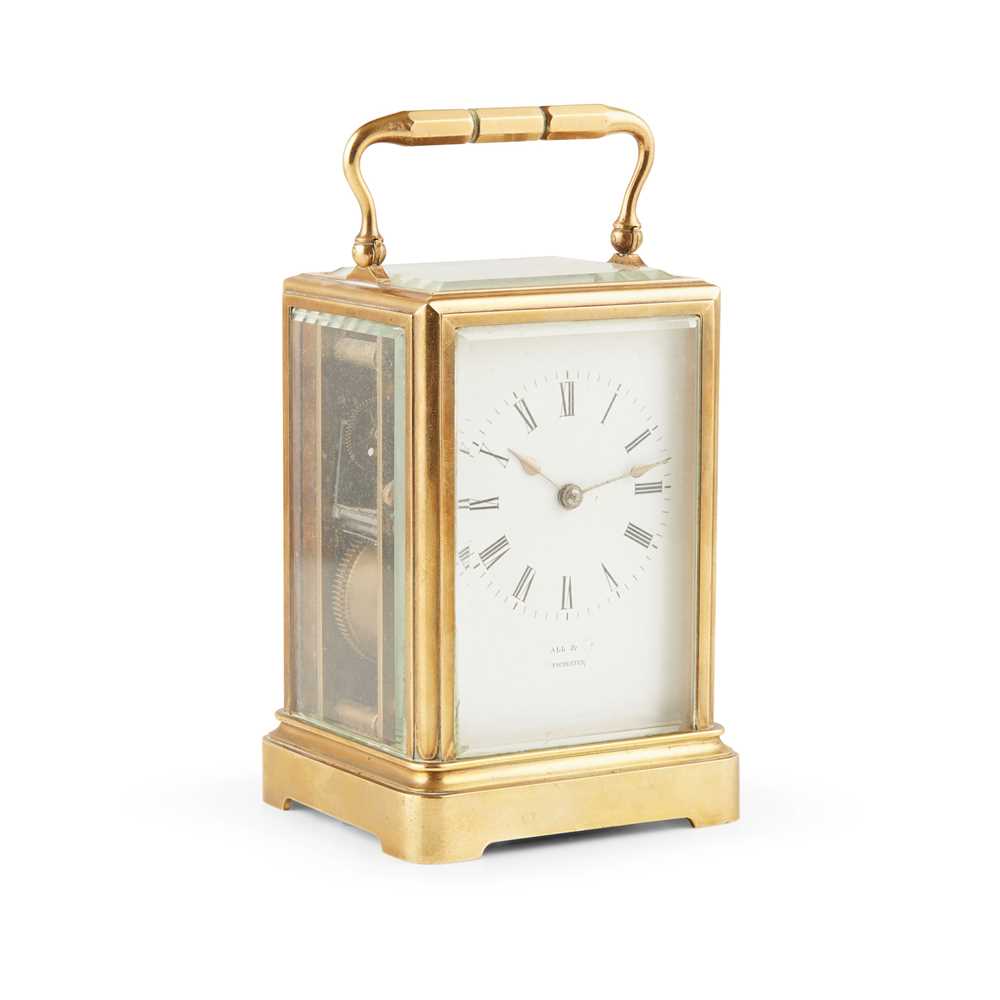 ENGLISH BRASS CARRIAGE CLOCK BY