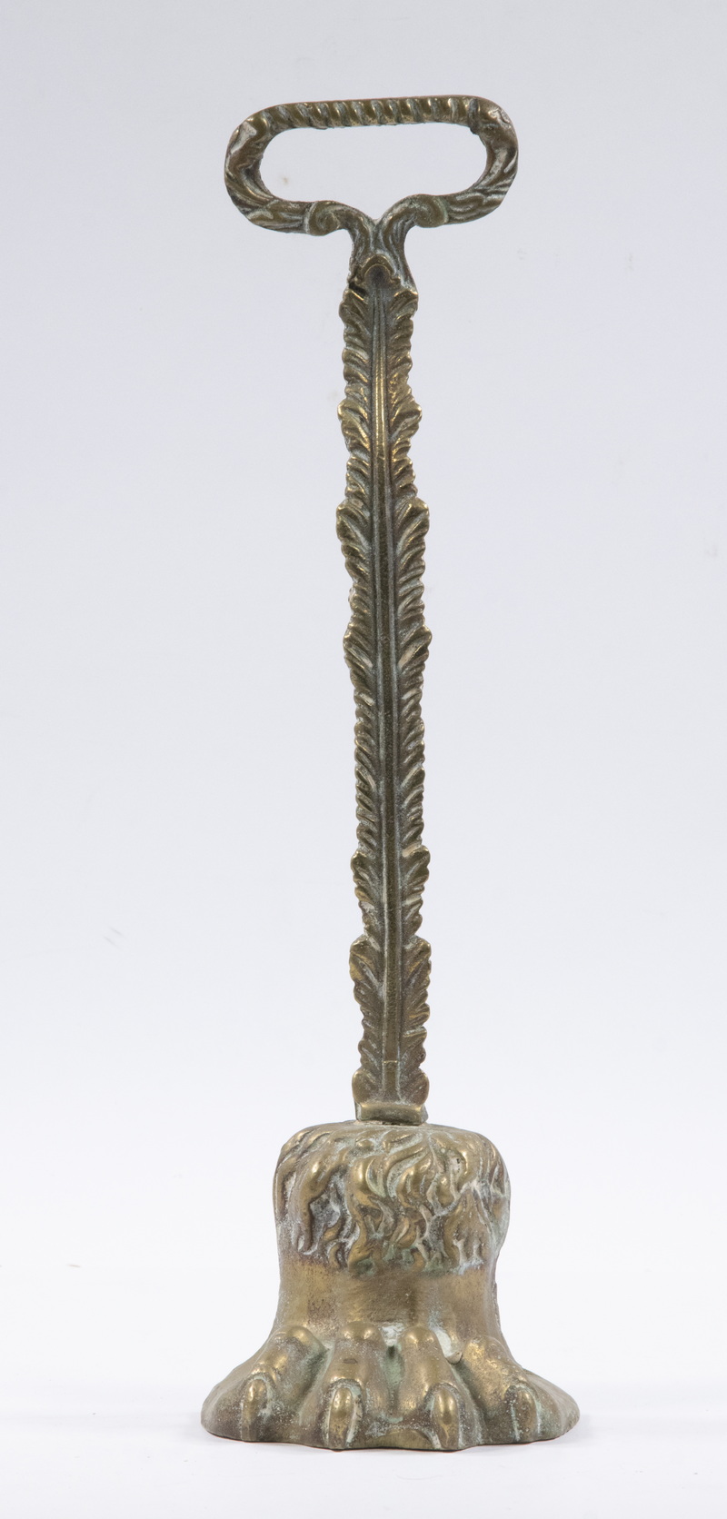 ENGLISH BRASS CLAW FOOT DOORSTOP