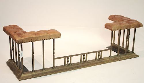 ENGLISH BRASS FIRE BENCHButton