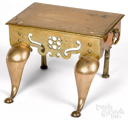 ENGLISH BRASS FOOTMAN, 19TH