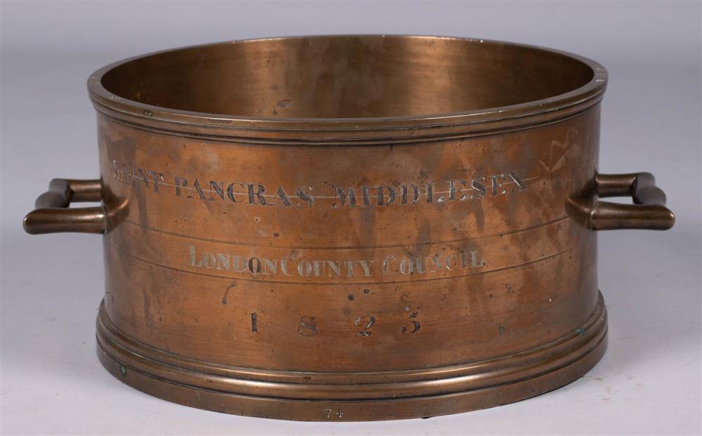 ENGLISH BRASS HALF-BUSHEL