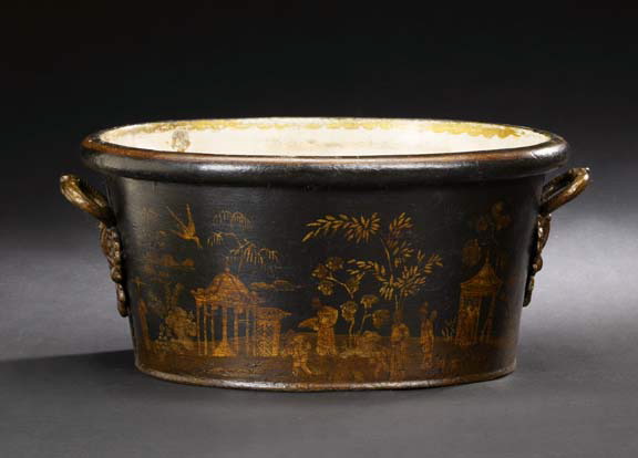English Brass-Handled Tole-Peinte