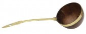 ENGLISH BRASS-HANDLED TREEN TO