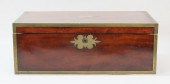 ENGLISH BRASS INLAID LAP DESKE