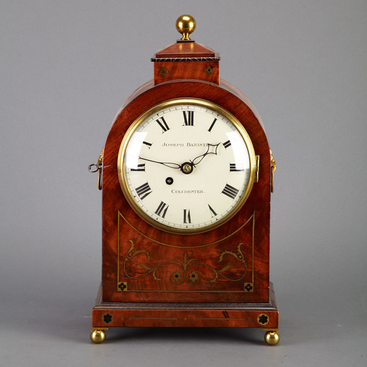 English Brass Inlaid Mahogany