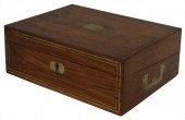 ENGLISH BRASS-INLAID MAHOGANY