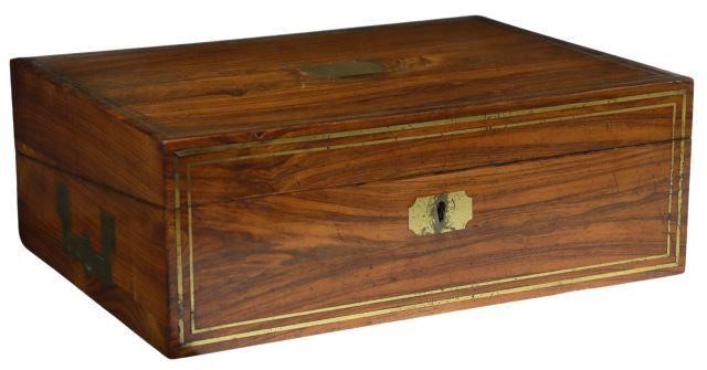 ENGLISH BRASS-INLAID ROSEWOOD