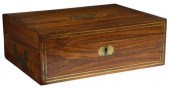 ENGLISH BRASS-INLAID ROSEWOOD