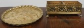 ENGLISH BRASS JARDINIERE AND T