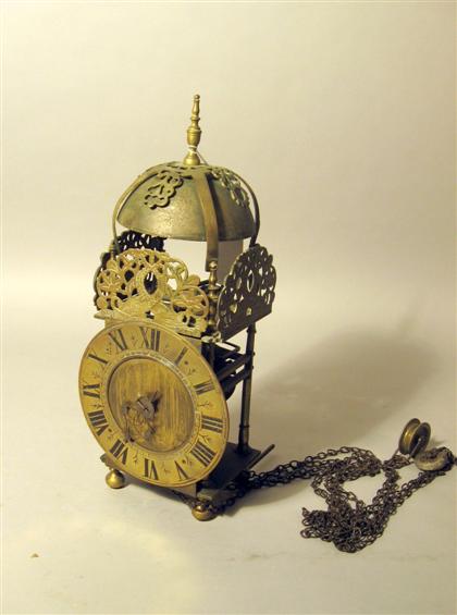 English brass lantern clock    19th