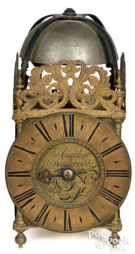 ENGLISH BRASS LANTERN CLOCK, CA.
