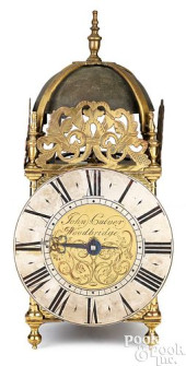 ENGLISH BRASS LANTERN CLOCK, E