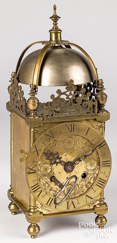 ENGLISH BRASS LANTERN CLOCK,