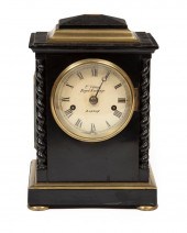 ENGLISH BRASS MOUNTED EBONIZED
