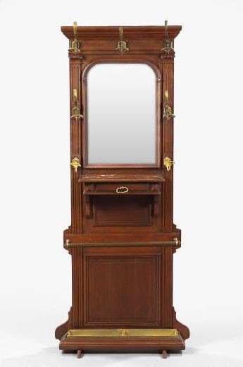 English Brass-Mounted Oak Hall