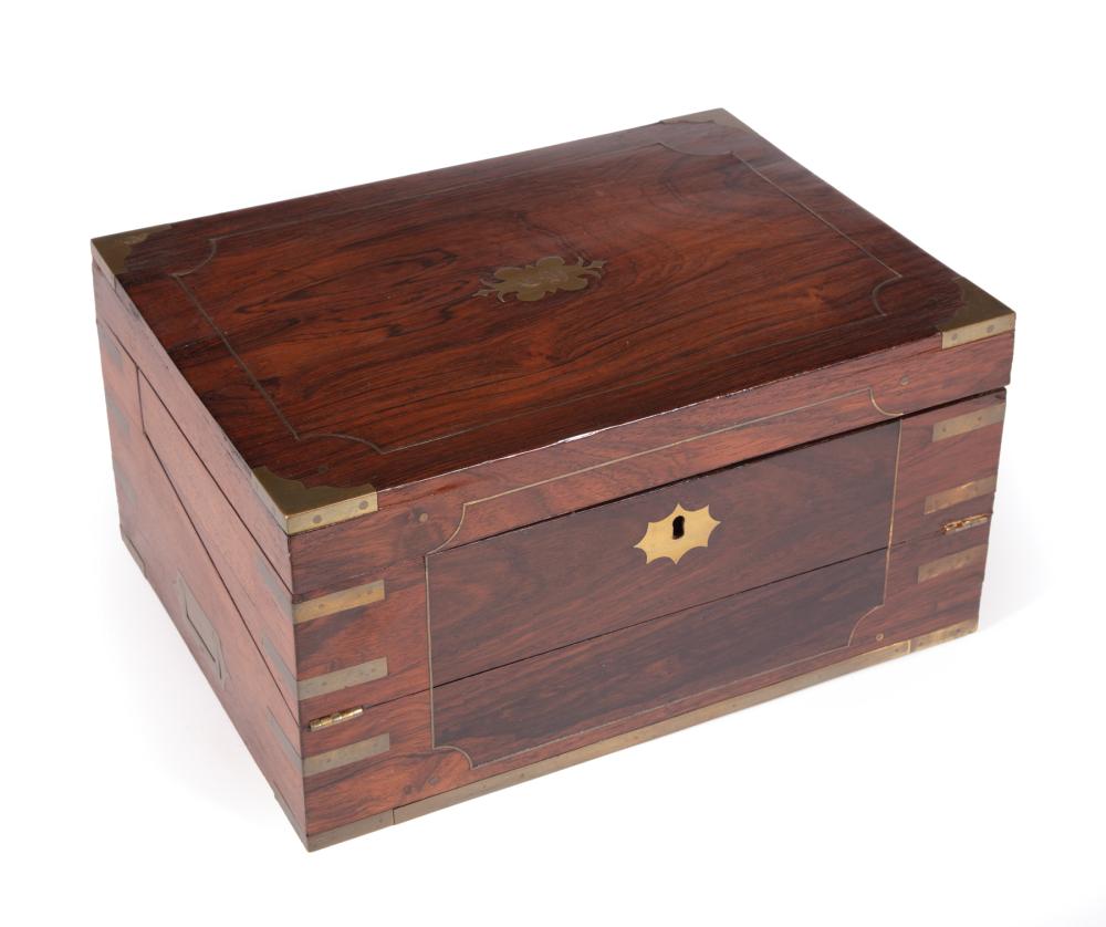 ENGLISH BRASS-MOUNTED ROSEWOOD