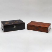 ENGLISH BRASS-MOUNTED TEAK WOR