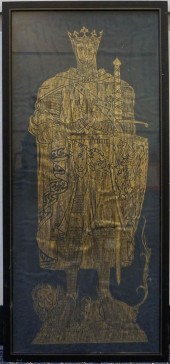ENGLISH BRASS RUBBING IN GOLD