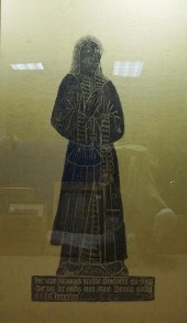 ENGLISH BRASS RUBBING OF A COU