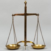 ENGLISH BRASS SCALE BY H. M. S