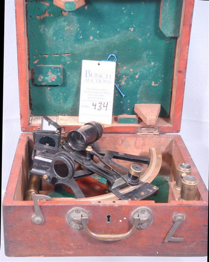 English brass sextent by Heath &
