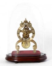 English brass skeleton clock u