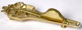 ENGLISH BRASS SNUFFER AND TRAY