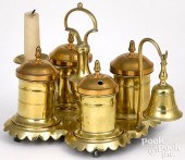 ENGLISH BRASS STANDISH, 19TH C