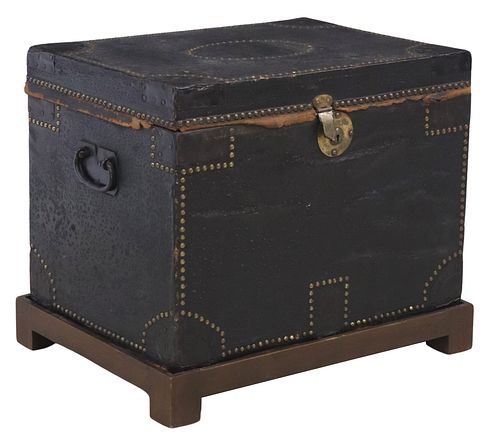 ENGLISH BRASS STUDDED &AMP; LEATHER
