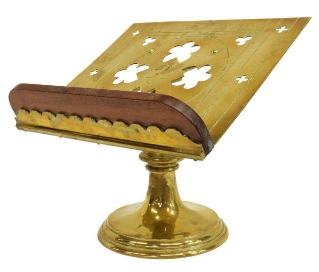 ENGLISH BRASS TABLETOP MISSAL STAND