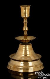 ENGLISH BRASS TUDOR CANDLESTIC
