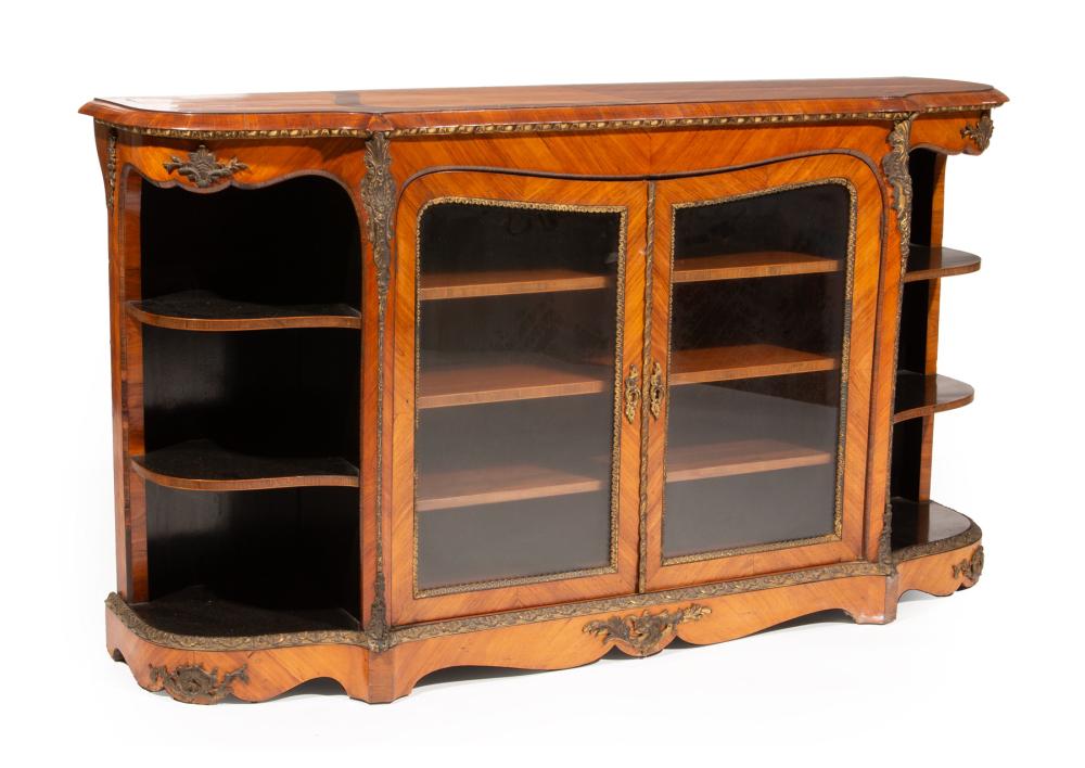 ENGLISH BRONZE-MOUNTED EXOTIC WOODS