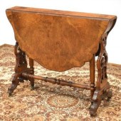 ENGLISH BURL WALNUT DROP-LEAF