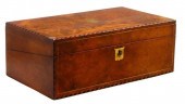 ENGLISH BURL WALNUT TRAVEL DES
