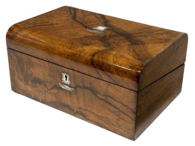 ENGLISH BURLED WALNUT TRAVELING LAP