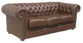 ENGLISH BUTTON-TUFTED BROWN LE