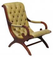 ENGLISH BUTTON-TUFTED LEATHER