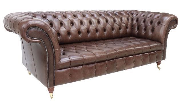 ENGLISH BUTTONED BROWN LEATHER