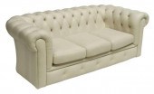 ENGLISH BUTTONED LEATHER CHEST