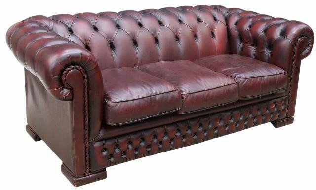 ENGLISH BUTTONED OXBLOOD LEATHER