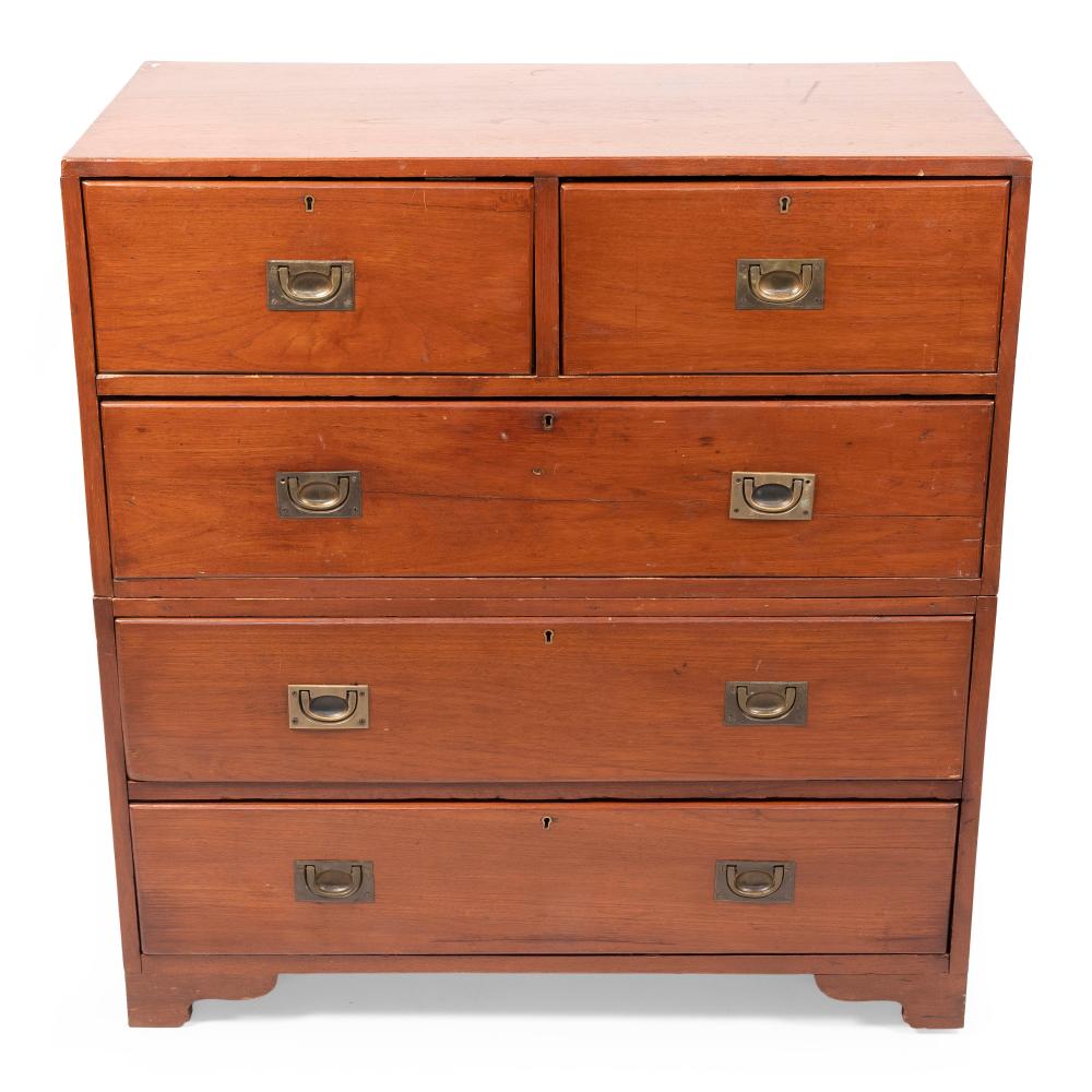 ENGLISH CAMPAIGN-STYLE CHEST LATE