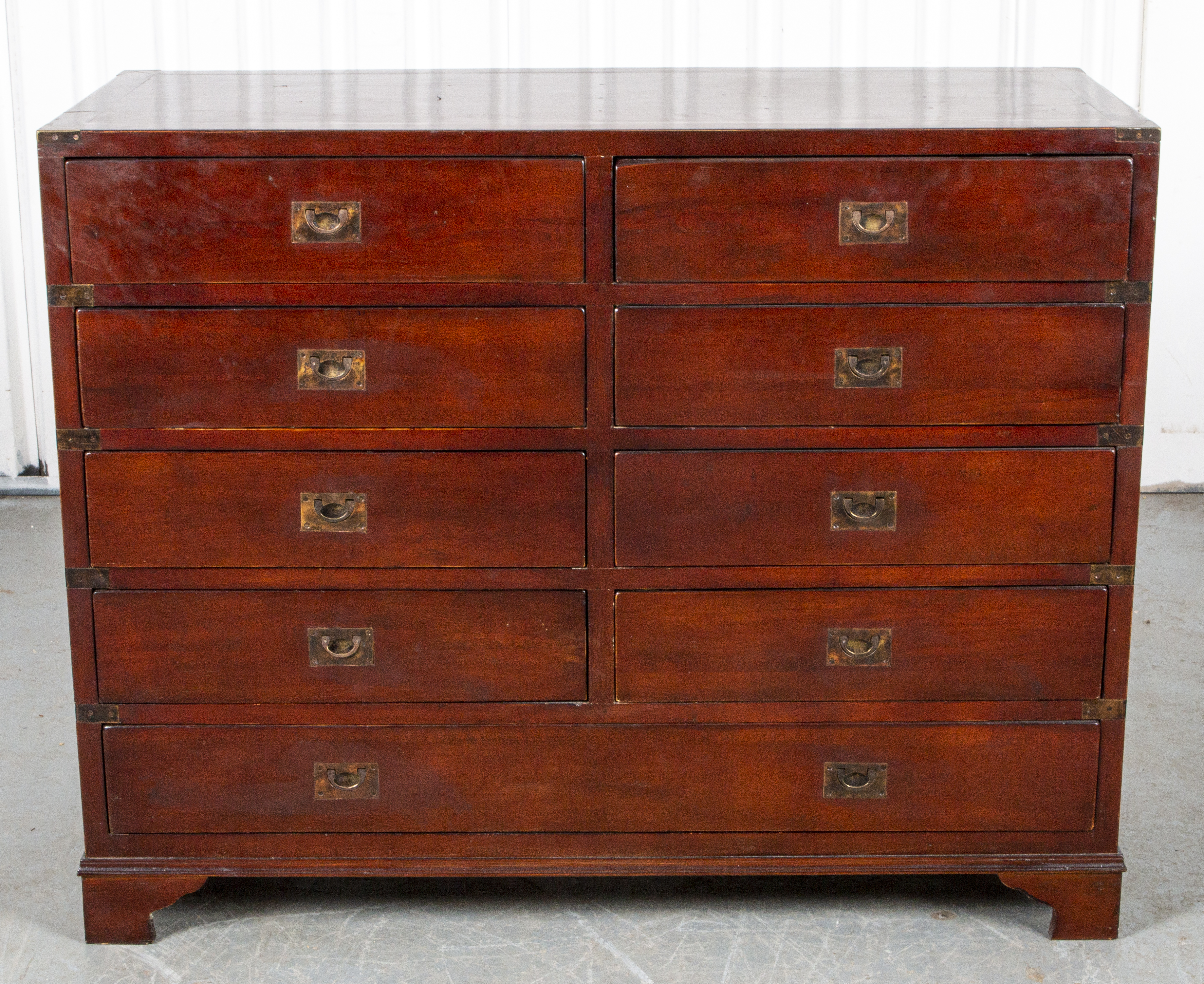 ENGLISH CAMPAIGN STYLE OAK CHEST OF