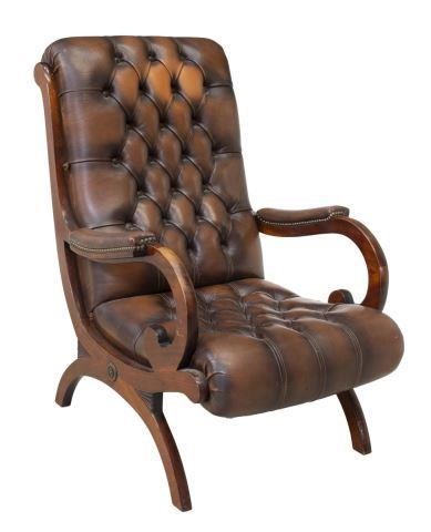 ENGLISH CAMPECHE BUTTONED LEATHER