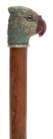 ENGLISH CANE WITH A PARROT-FOR
