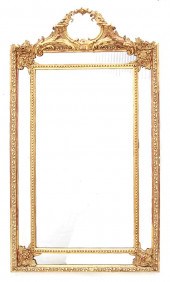 English carved giltwood overma