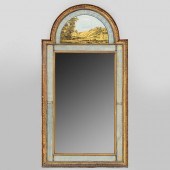 ENGLISH CARVED GILTWOOD, VERRE