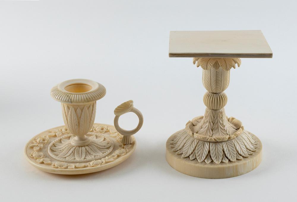 ENGLISH CARVED IVORY CHAMBER