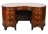 ENGLISH CARVED KIDNEY SHAPED L