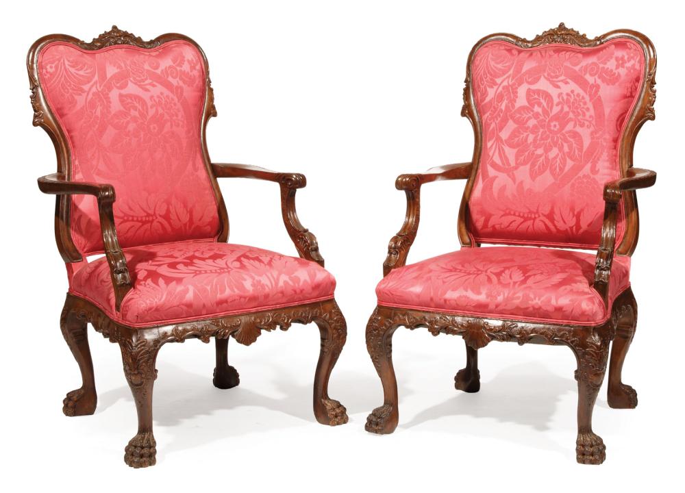 ENGLISH CARVED MAHOGANY