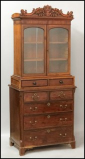 ENGLISH CARVED MAHOGANY CABINE